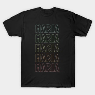 Maria Name Pattern T-Shirt